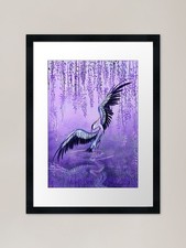 Dancing Heron Framed Art Print