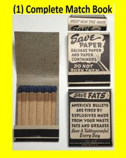 Vintage Matchbook WW2 World