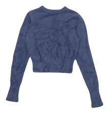 Zara Women’s Blue Pullover Jumper, Size S, Faux Fur Knit