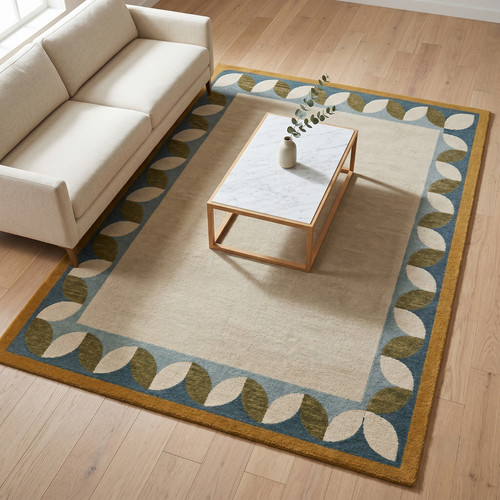 Hand tufted wool rug - wool,