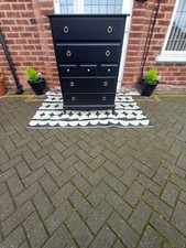 Vintage Upcycled Stag Minstrel Tallboy Chest Of Drawers Can Deliver 