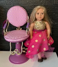 Our Generation Blonde Doll With Salon Chair Ideal Gift