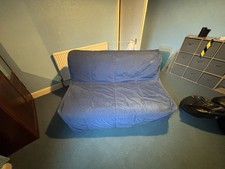 Futon Sofa Bed Solid Metal Frame, Double Mattress