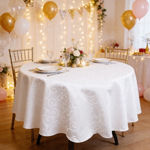 Damask white jacquard - white,