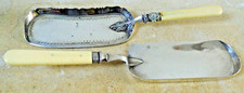 silver plated table Crumb Scoops TWO     b44