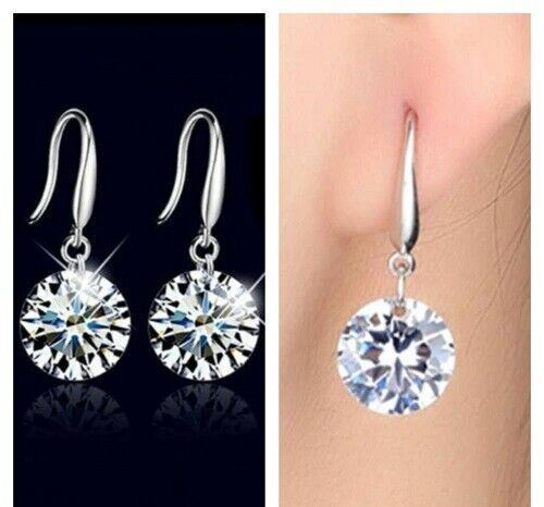 Ladies crystal stone drop - drop, hook