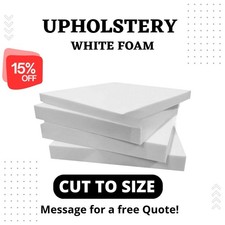 High-Density Foam Sheet Cut-to-Size – Upholstery & Cushion Foam, White or Custom