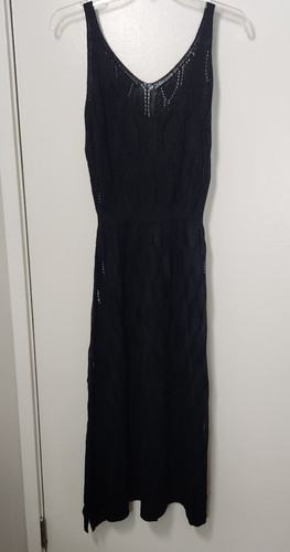 Women crochet black - women's, v-neck