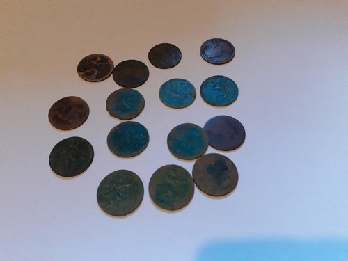 Victorian half pennies - half, x15