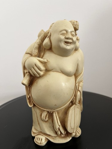 Laughing buddha statue vintage - laughing,