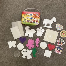 Hama Beads bundle Box of coloured beads and Assorted Boards Paper