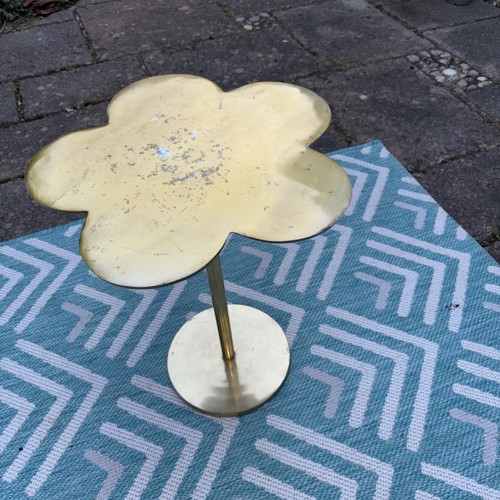 Gold flower side table - gold,