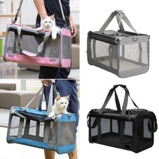 Large Pet Carrier Bag Portable Soft Fabric Folding Dog Cat Puppy Travel Crates