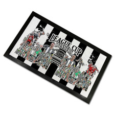 Newcastle Utd League Cup Winners 2025 Bar Runner Mat Design 2 Toon Army Man Cave