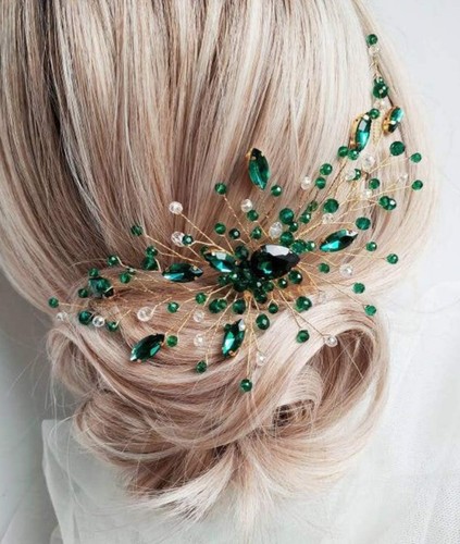 Women gold headpiece teardrop - headpiece,