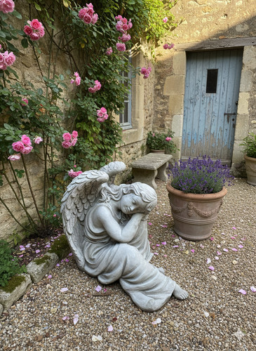 Large angel statue solid - statue,