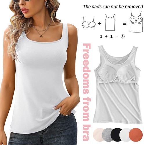 Women padded cami tank vest - padded,