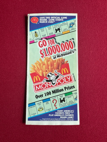 1998 mcdonald monopoly - 1998,, mcdonald's,