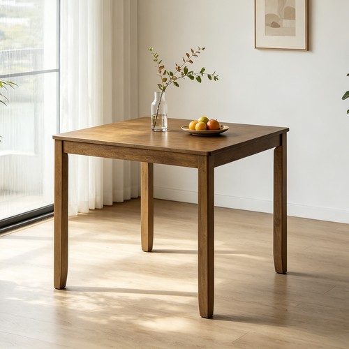 Wooden dining square table - dining,