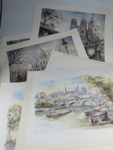 Lithograph prints paris - lithograph,