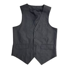 Asos Dark Grey 2 Pocket Wedding Formal Waistcoat Men's S 38''