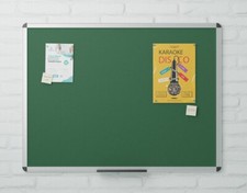 Viz Pro Felt Board Pin Noticeboard All Sizes Fast Delivery Quality - GREEN FELT