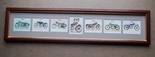AJS MOTOR BIKES FRAMED CARDS
