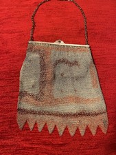 Vintage Art Deco Chain Mail Bag in fantastic condition 15 cm square approx