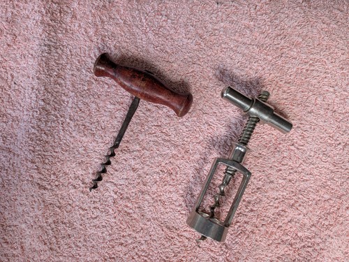 Pair antique corkscrews - of,