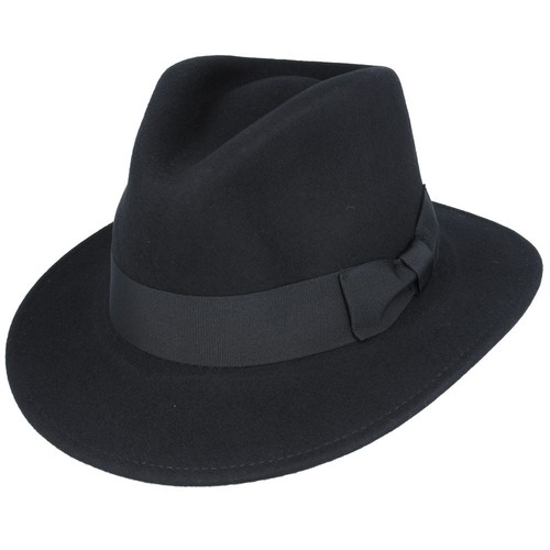 Crushable fedora 100 wool - 100%,