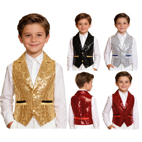 Boys sequin waistcoat - boys,