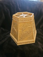 Vtg Lithophane Rare Train Original   6 Sided Lampshade 4.5” Shade Only