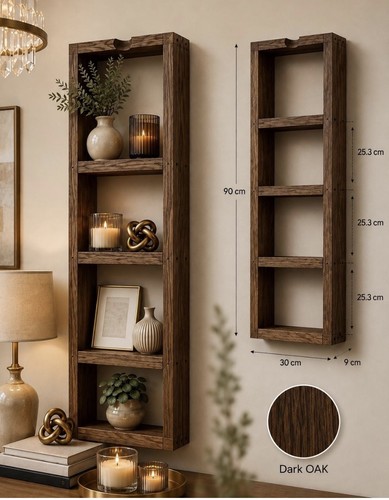 Solid wood wall - wood, dark
