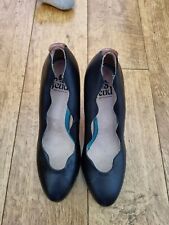 Feud black handmade platform court shoes size 7