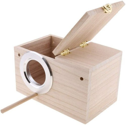 Wooden bird breeding nest box - bird,