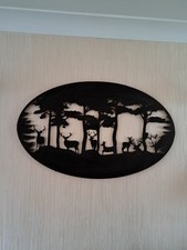 wall art metal large Black and