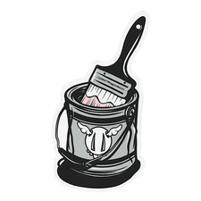 D*Face Paint Can & Brush