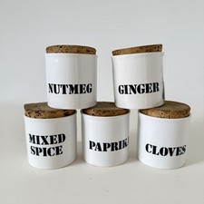 Vintage Spice Jars Ceramic