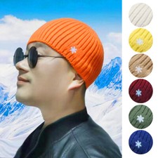 Beanie Hat Cap Plain Knit Ski