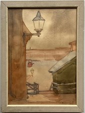 Watercolor Cityscape with