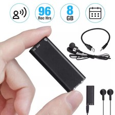Hidden Audio Voice Recorder Listening Device 96 Hours 8GB Bug Recording Mini New