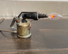 Vintage Brass Monitor Plumbers  Blow Torch  - Now A Unique Desk or Table lamp