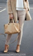 ZARA LEATHER NUDE COURT SHOES