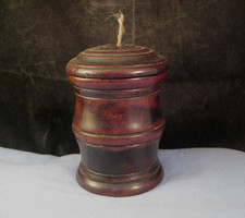 NICE EARLY WOODEN TREEN GEORGIAN CRAFT GARDENING SEWING STRING BOX POT