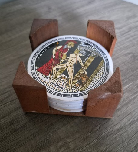 Handpainted greek ceramic tile - greek,