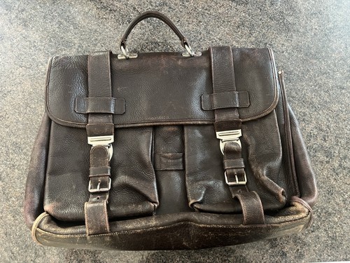 Vintage dark brown leather - brown,