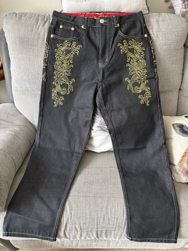 Embroidered jeans hip hop - embroidered, jeans.