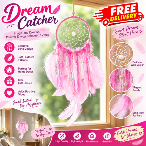 Pink dream catcher - pink,