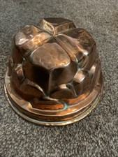Copper Jelly Mould Mold Aspic Pudding Tin  17cm Vintage Italian