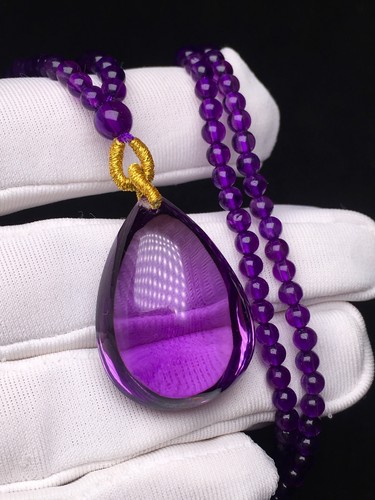 High clarity amethyst teardrop - high,